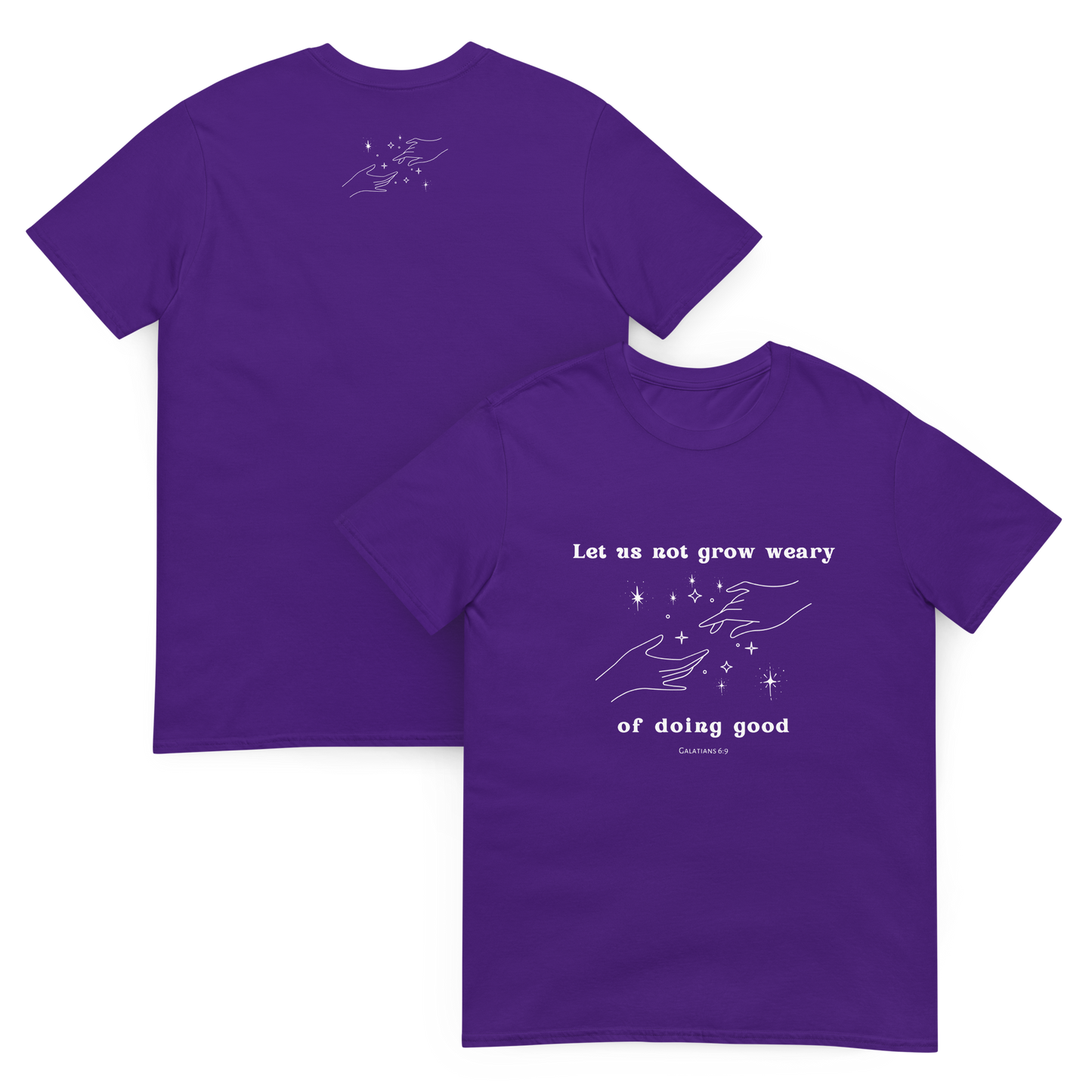 Let Us Not Be Weary Soft Cotton T-Shirt - Christian Positive Modern Style
